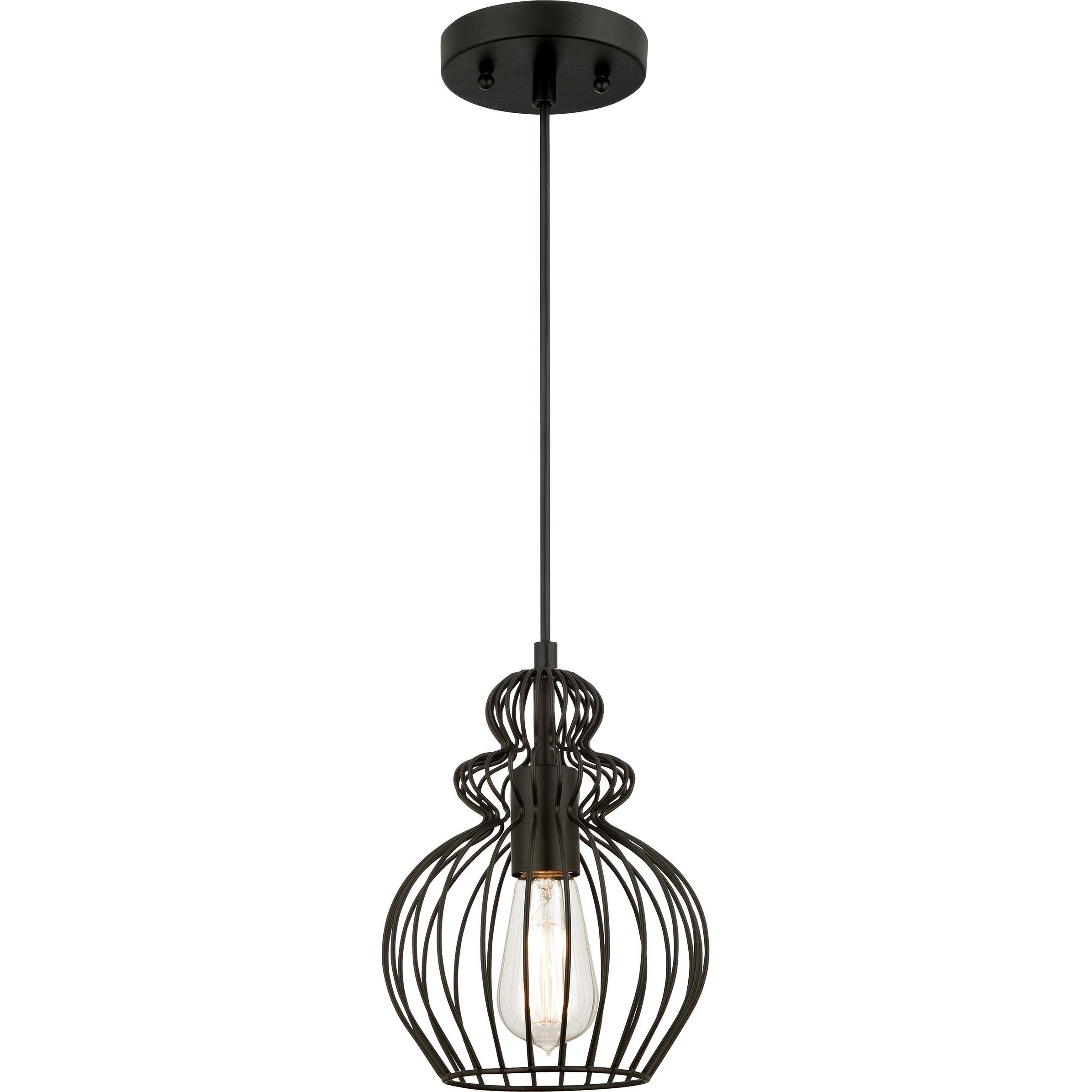Westinghouse, Pendelleuchte, Pendelleuchte Käfig Mattschwarz mit 1 Lampe (E27)