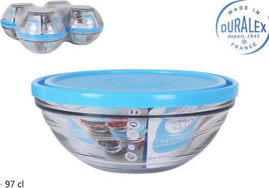 Produktbild Duralex Lunchbox Runde Schale Freshbox 17x7cm blauer Decke