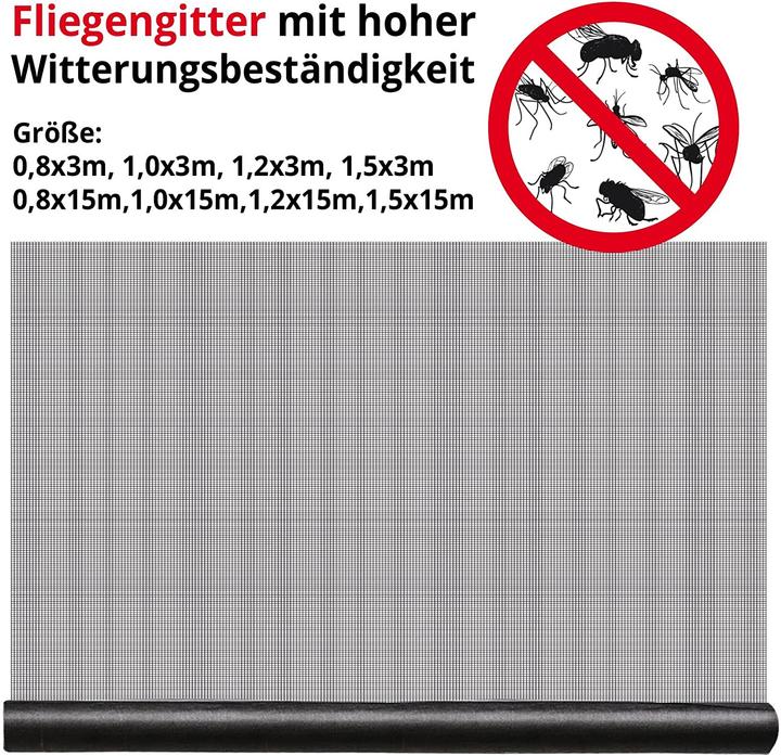 Karat Fly screen fibreglass with plastic coating 0.8x3 m