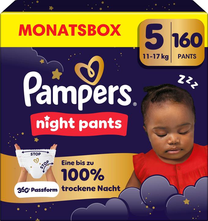 Pampers Baby-Dry Night Pants (Size 5, Monthly box, 160 pcs.)