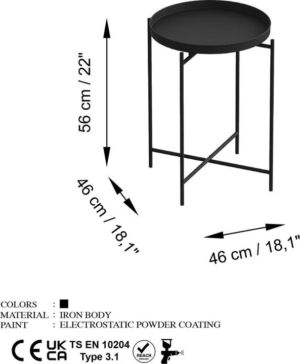 Actual product image Homitis Bukle (46 x 56 x 46 cm)
