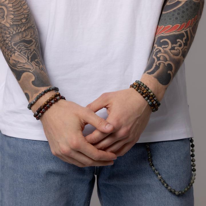 Immagine prodotto Balibay Marlo (20.50 cm, Argento 925, Occhio di tigre, Diaspro di Kambaba)