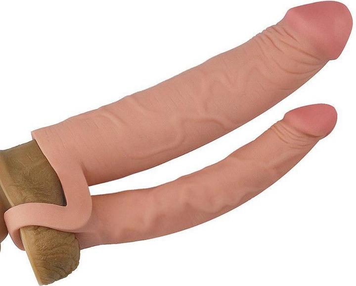 Produktbild Lovetoy Love Toy - Pleasure X Tender Double Penis Sleeve + 5 cm -