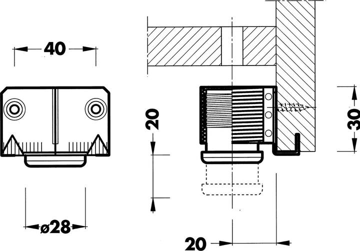 Produktbild Camar Höhenversteller zum Einschlagen 300, ø28, Tragkr.150KG, FE verzinkt/KS schwarz