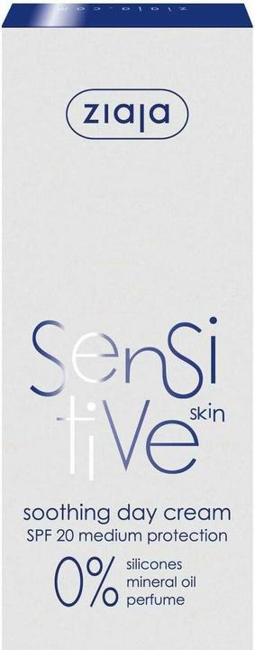 Actual product image Ziaja Soothing Day Cream Spf 20 Sensitive E 50 Ml (50 ml, Day cream, SPF 20)