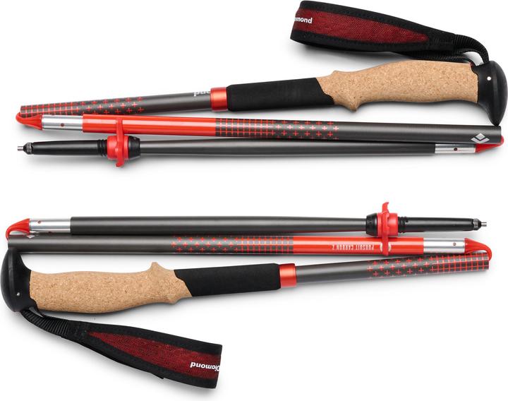 Actual product image Black Diamond Treckingst?cke Pursuit Carbon Z (anthrazit/orange, 1 Paar, 130 cm) (110 cm, 115 cm, 120 cm, 125 cm, 130 cm)