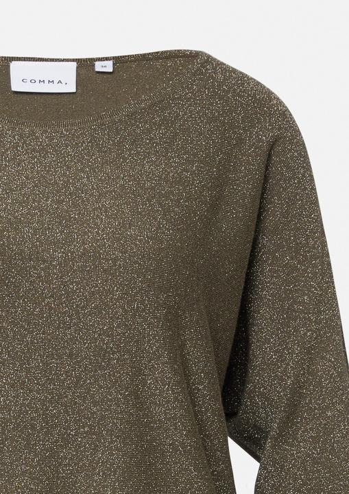 Produktbild Comma Strickpullover Glitzergarn Feinstrick Pullover mit 3/4 Arm (42)