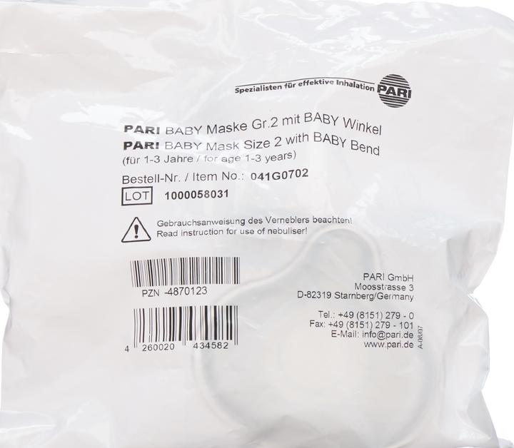 Actual product image PARI BABY Maske Grösse 2 mit BABY Winkel