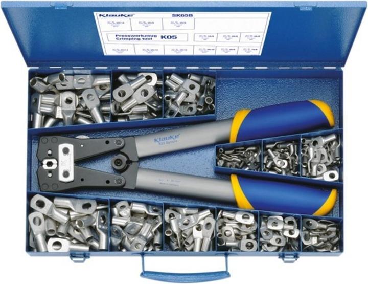 Productafbeelding Klauke Assortiment buisvormige kabelschoenen 6 - 50 mm² met krimptang