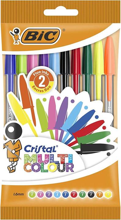 Produktbild Bic Kugelschreiber Cristal Large Multicolor, 10er Beutel (Sortiert, 10x)