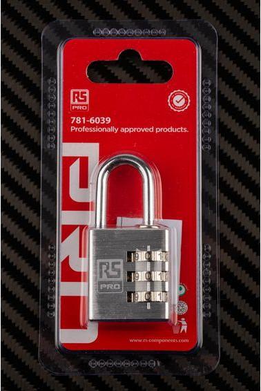 Produktbild RS PRO Silver Combination Safety Padlock 30 mm