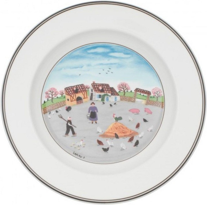 Suppenteller Hühnerhof Design Naif (1 x, 21 cm)