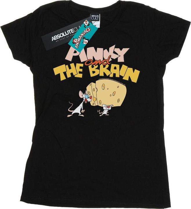 Actual product image Universal Textiles Womens/Ladies Pinky And The Brain Cheese Head Cotton T-Shirt (M)