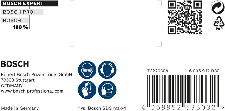 Image du produit Bosch Professional Zubehör Foret marteau EXPERT SDS max-8X, 20 x 400 x 520 mm (jusqu'à 20 millimètres)
