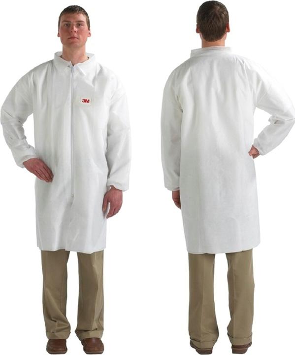 Productafbeelding 3M Wegwerp labjas, PE wit, maat L (L)