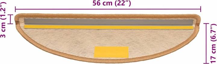 Produktbild vidaXL Stufenmatte (65 x 21 cm)