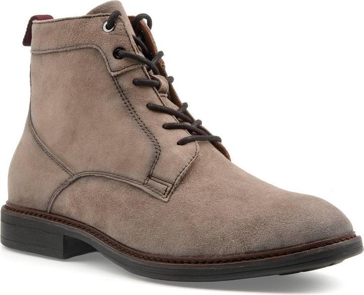 Taupe suede