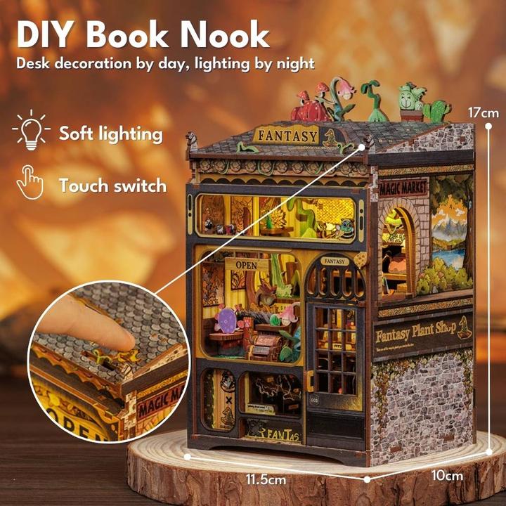 Figured'Art Book Nook – Fantasie Pflanzenladen