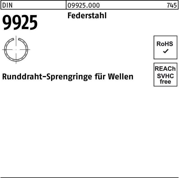 Produktbild Sprengring DIN 9925 5 Federstahl Runddraht