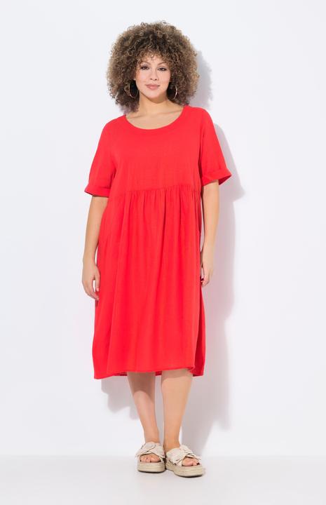Produktbild Ulla Popken Kleid, Leinenmix, A-Linie, Rundhals, Halbarm (46, 48)