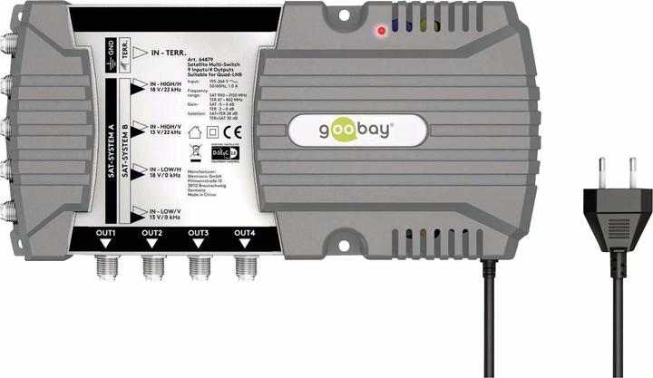 Goobay Sat-Multischalter 9 Eingänge/4 Ausgänge (Multischalter)