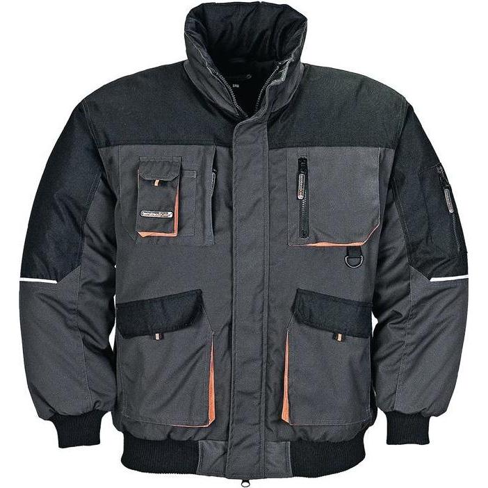 Terratrend, Arbeitsjacke, Pilotenjacke Grösse M dunkelgrau/schwarz/orange (M)