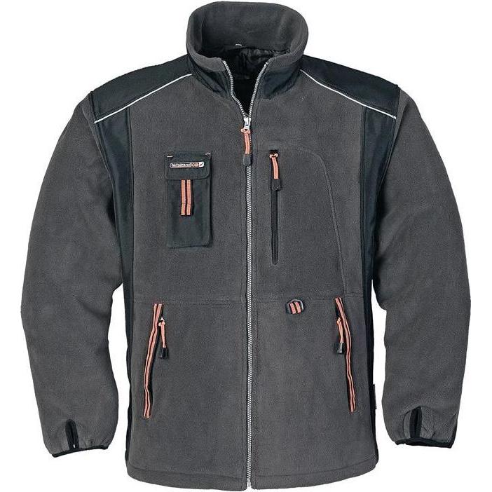 Terratrend, Arbeitsjacke, Fleecejacke Grösse XXXL dunkelgrau/schwarz/orange (3XL)
