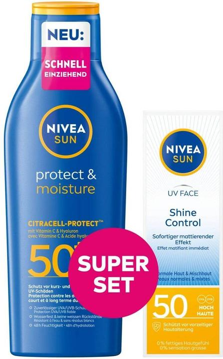 Image du produit NIVEA Protect & Moisture (Lotion solaire, SPF 50, 250 ml)