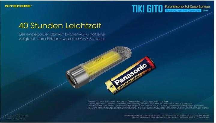 Image du produit Nitecore Tiki Gitd (5.50 cm, 300 lm)