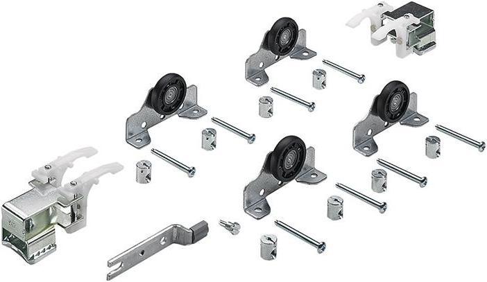 Hettich Ferrure de porte coulissante Top Line 1 3 Set complet 75 kg DIN gauche / droite