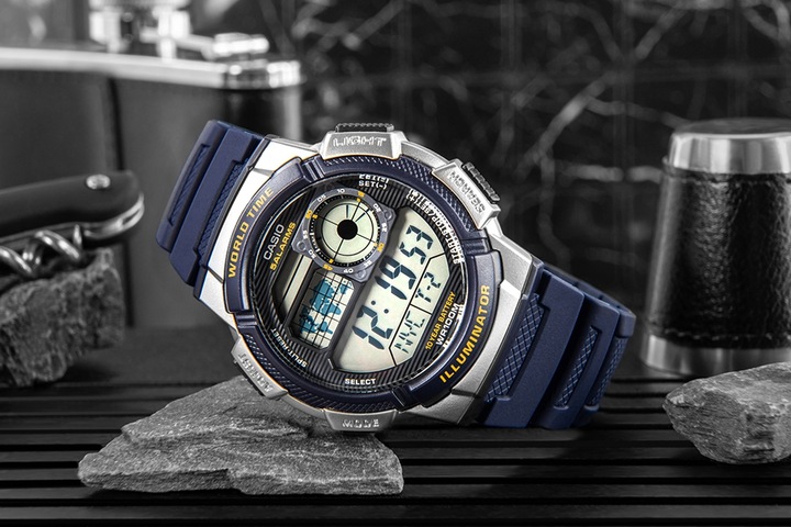 Produktbild Casio Mod. WORLD TIME ILLUMINATOR - 5 Alarms, 10 Year battery (Sportuhr, 43 mm)