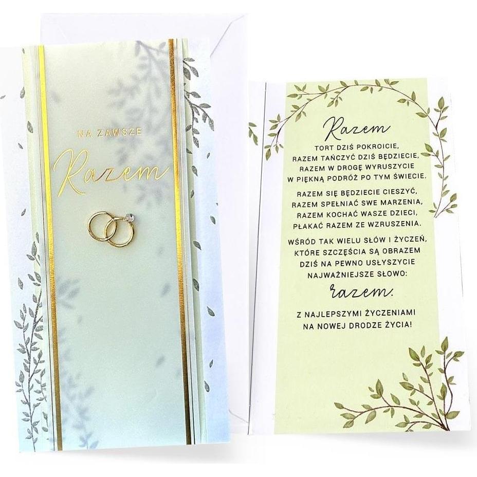 Kukartka, Biglietto di auguri + Carta da lettere, Hochzeitskarte (1 pz.)