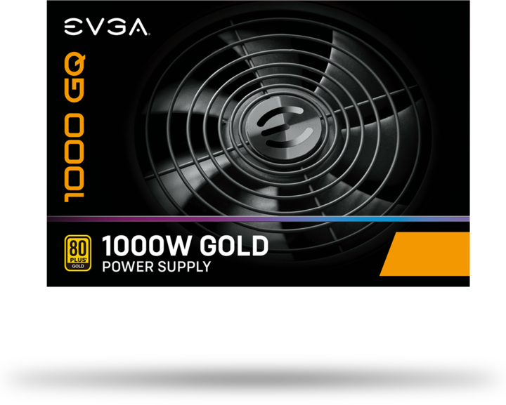Image du produit EVGA Alimentation 1000 GQ 1000 W, 80 PLUS Gold, entièrement modulaire (1000 W)