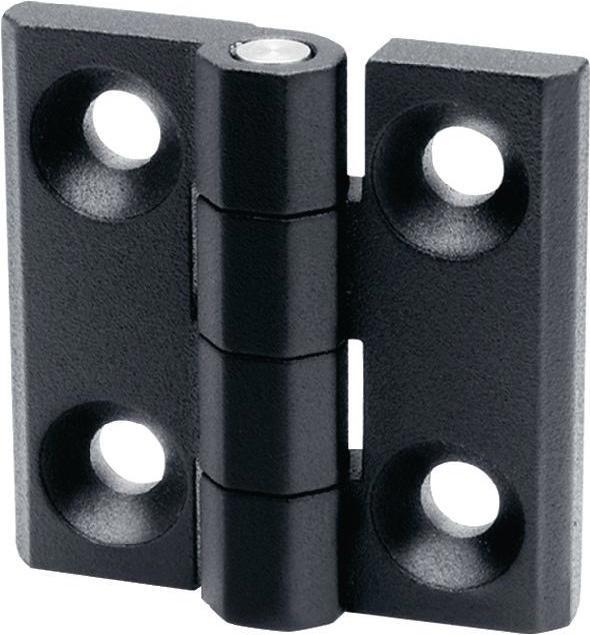 Ganter Scharnier GN 237 Höhe 40 mm Breite 40 mm Stärke 2 mm Zink-Druckguss mit Bohrungen für Senkschrauben