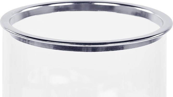 Produktbild Beliani Kerzenständer Glas / Eisen silber 3-flammig 24 cm CILEGON