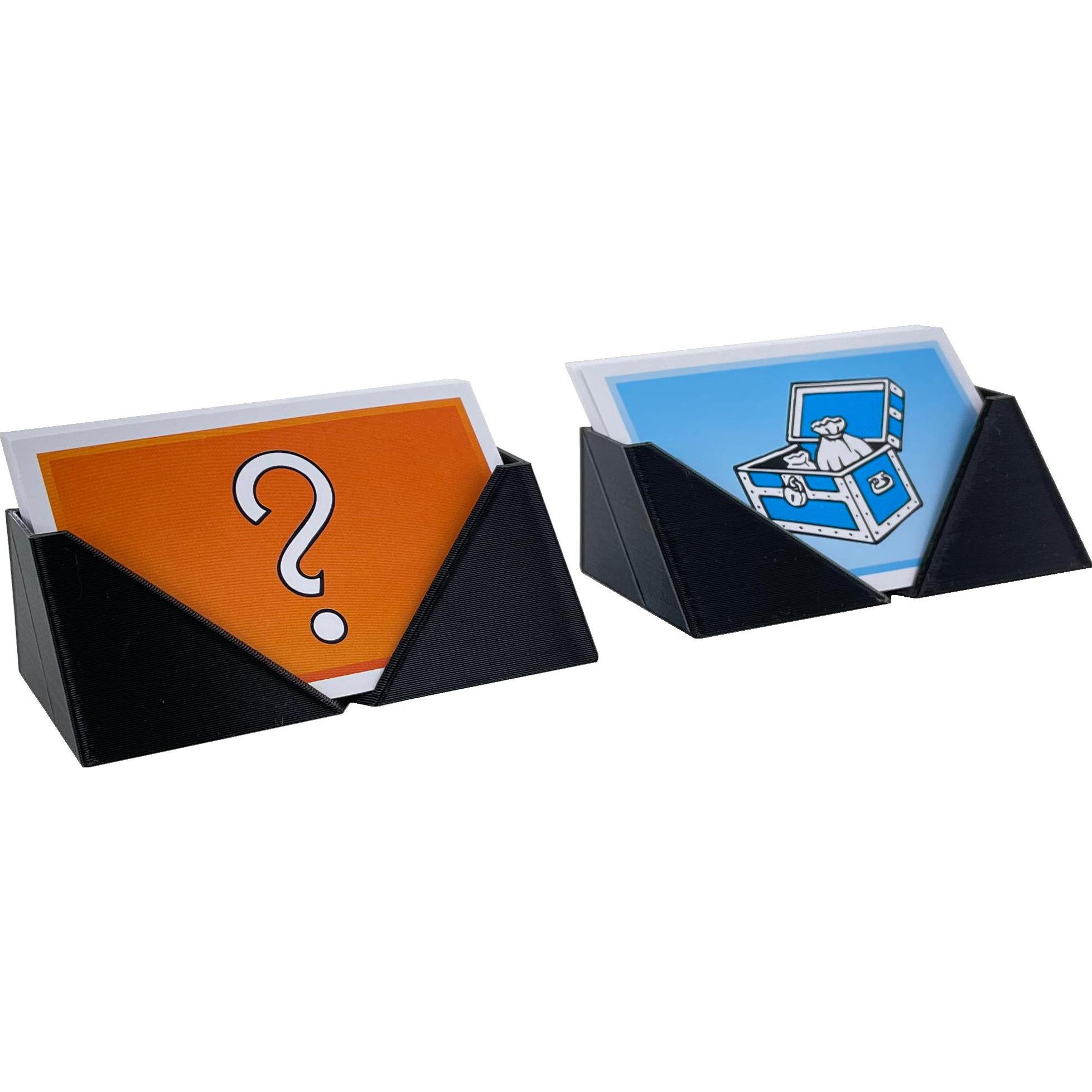 Feldherr 3D39SET - 2er Set Kartenhalter für Monopoly - Ereigniskarten / Gemeinschaftskarte (Kunststoff) (3D39SET)