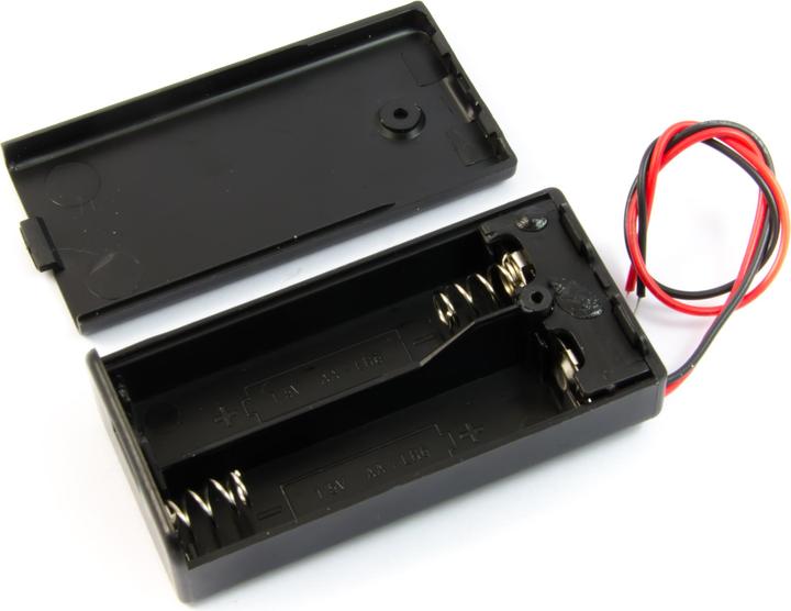 Actual product image Purecrea Battery compartment / battery holder 2xAA with connecting cable and switch
