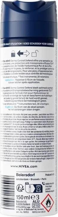 Produktbild NIVEA Men's Deodorant Spray Derma Control Defend (Spray, 150 ml)