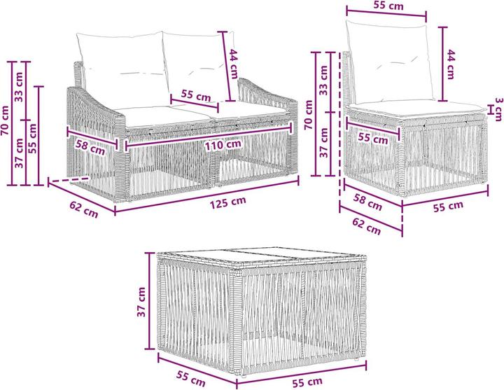 Actual product image vidaXL gartenmöbel