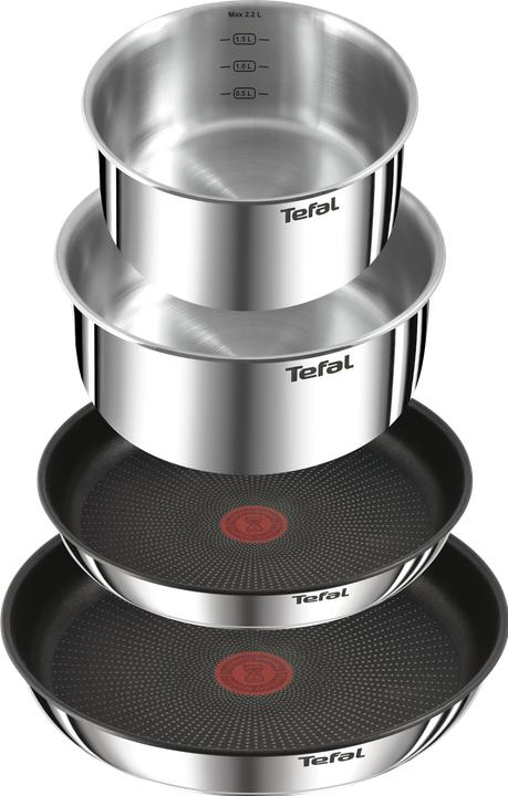 Produktbild Tefal Ingenio Emotion 5-teiliges Set - L897S5 (28 cm, Pfannenset + Topfset, Bratpfanne, Stielkasserolle, Edelstahl)