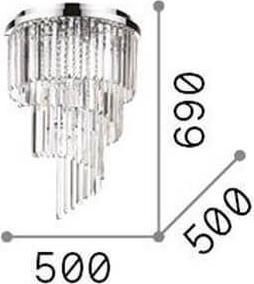 Produktbild Ideal lux CARLTON Deckenleuchte E14 12-fach ⌀500mm dimmbar Gold 213507 (E14)