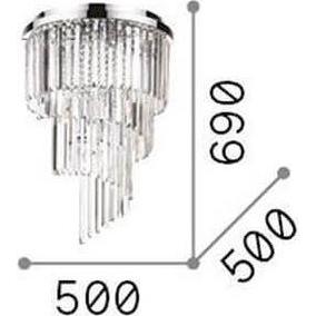 Ideal lux, Wandleuchte + Deckenleuchte, CARLTON Deckenleuchte E14 12-fach ⌀500mm dimmbar Gold 213507 (E14)