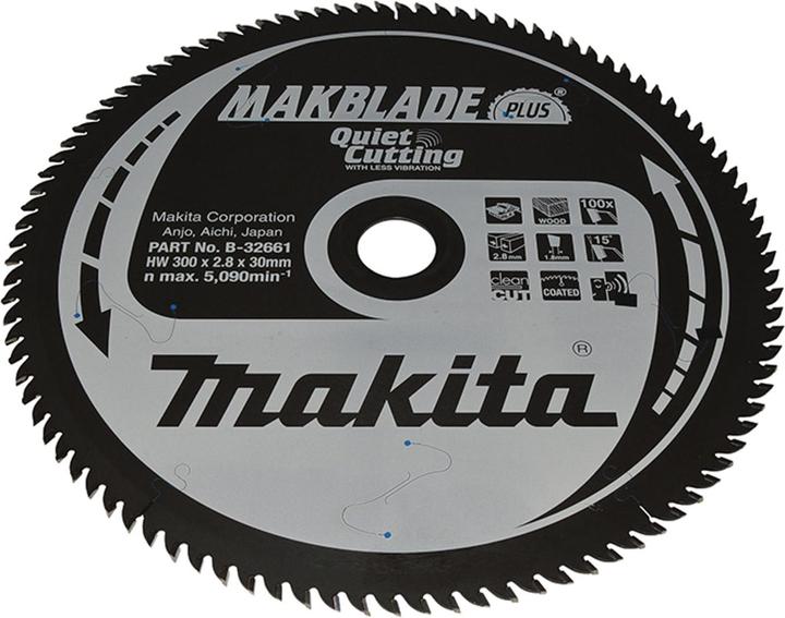 Actual product image Makita MAKBLADE+ saw blade 300x30x100Z