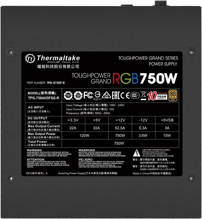Immagine prodotto Thermaltake ToughPower Grand RGB (750 W)