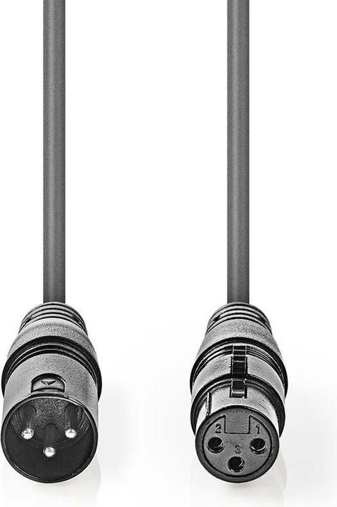 Produktbild Nedis Balanced Audio-Kabel | XLR 3-Pin Stecker | XLR 3-Pin Buchse | Vernickelt | 0.50 m | rund | PVC (0.50 m, XLR)
