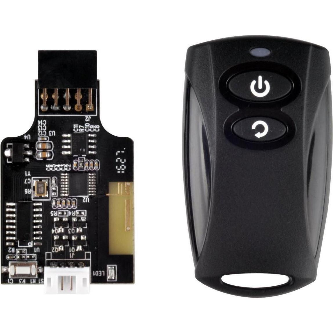 Thumbnail - Silverstone SST SST-ES02-USB (Gerätespezifische Fernbedienung, Radio Frequency (RF)), Fernbedienung, Schwarz
