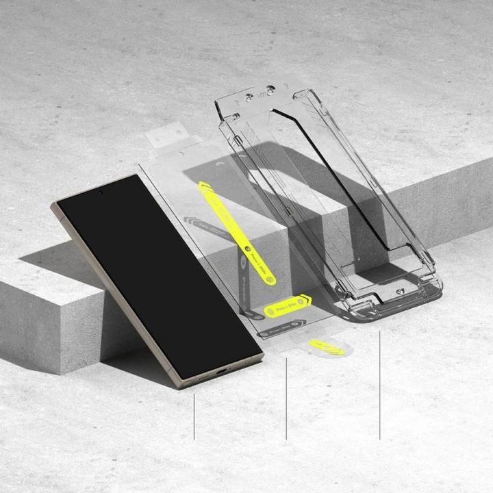 Actual product image Ringke Screen Protector for Galaxy S24 Ultra EASY SLIDE TEMPERED GLASS 2 pack, w installation Jig (2 pcs., Samsung Galaxy S24 Ultra)