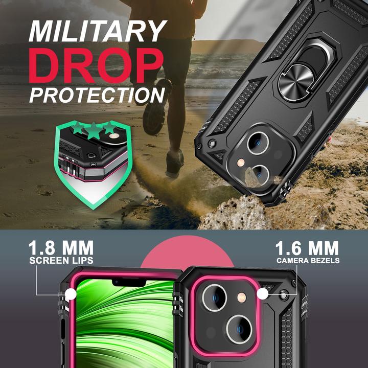 Produktbild Nalia Stossfeste Military-Style Ring Hülle (Apple iPhone 14)