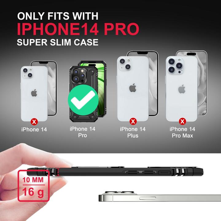 Actual product image Nalia Shockproof Military Style Ring Cover (Apple iPhone 14 Pro)