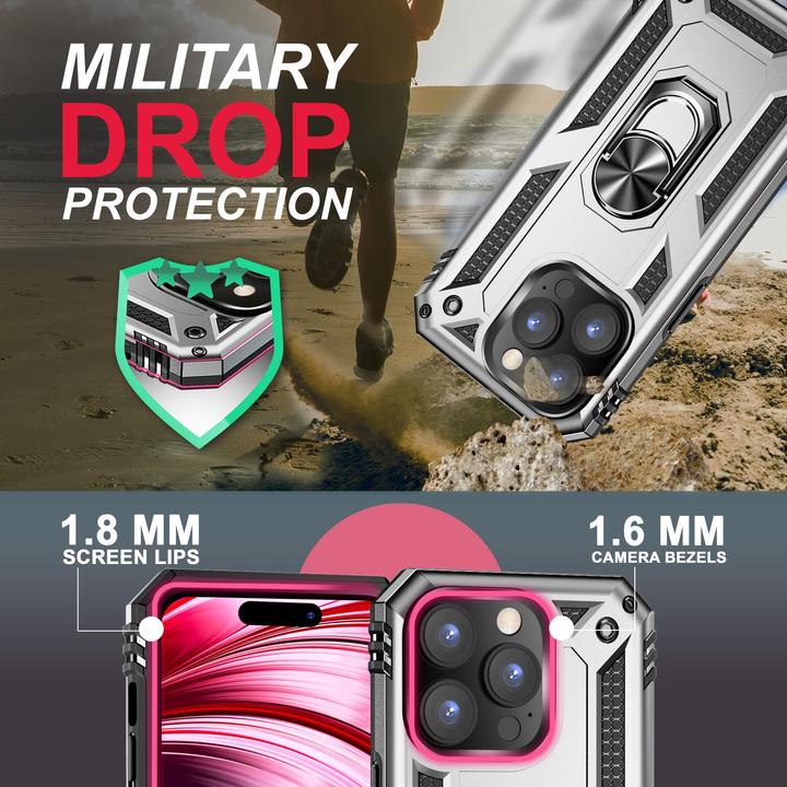Produktbild Nalia Stossfeste Military-Style Ring Hülle (Apple iPhone 14 Pro)